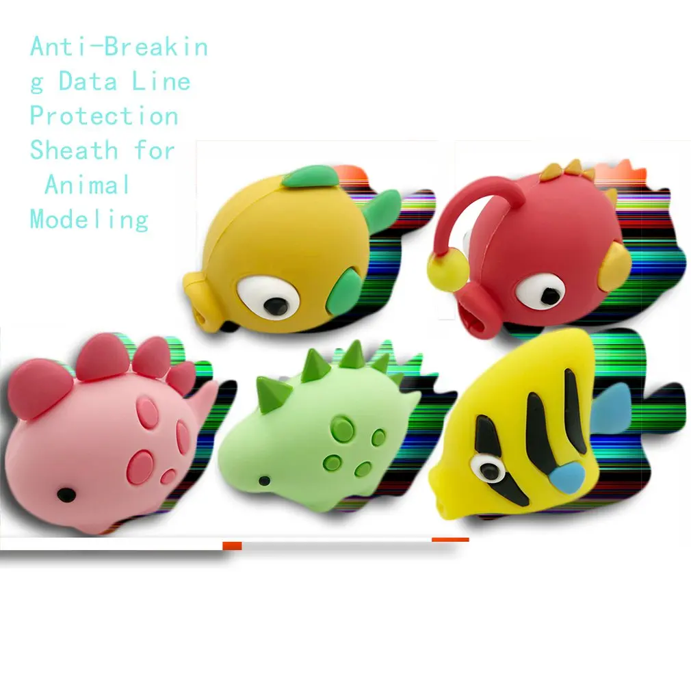 

Cartoon Protector Cable Cord Saver Cover Coque For iPhone 8 Plus 4 4S 5 5S SE 5C 6 6S 7 X Xs Max XR For Funda iPhone 7 Plus case