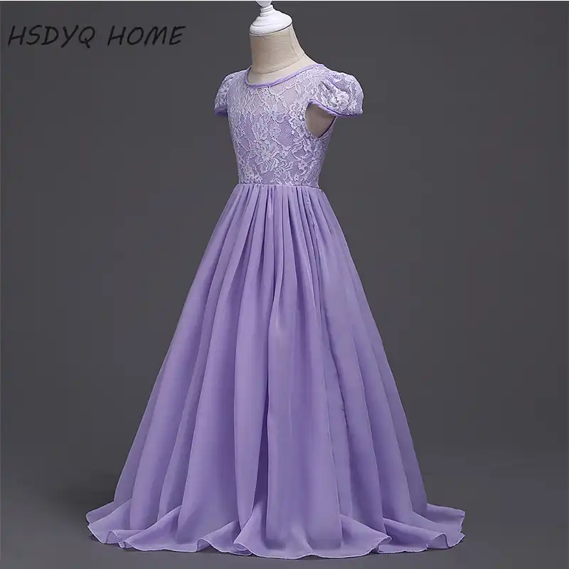 purple flower girl dresses cheap