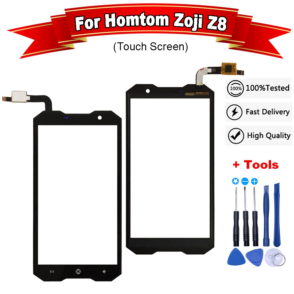 For HOMTOM Zoji Z8 Touch Screen Glass Panel 5.0 inch Front Digitizer Sensor Lens + tools | Мобильные телефоны и