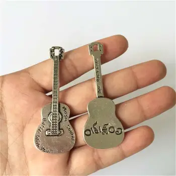 

Mini Diy Rock Guitar Charms Bronze Tibetan Silver Zinc Alloy Pendant Jewelry Making 61x23mm 10pcs T471 Lead free Nickel free