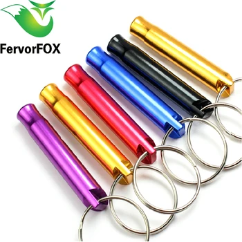 

Mix color Aluminum Emergency Survival Whistle Keychain For Camping Hiking