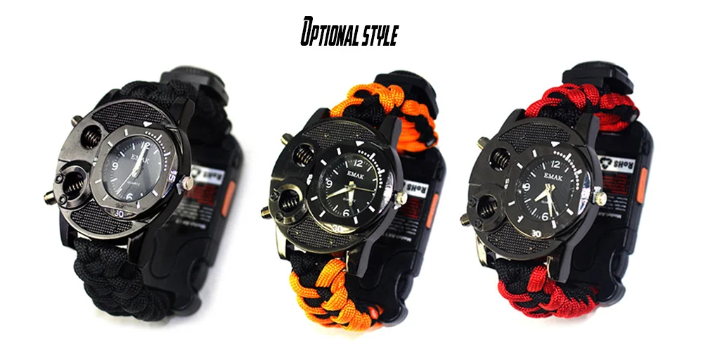 Durable Survival Watch Multi-functional Compass for Outdoor Camping 