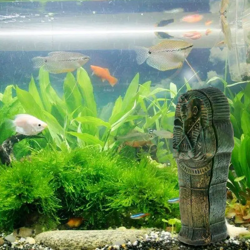 Akuarium Mumi Mesir Ikan Tangki Lanskap Dekorasi Reptil Kasus