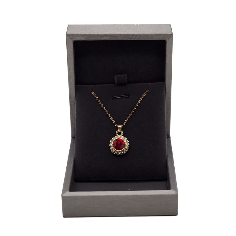 

PU leather jewellery boxes and packaging jewelry organizer gift box pendant case.