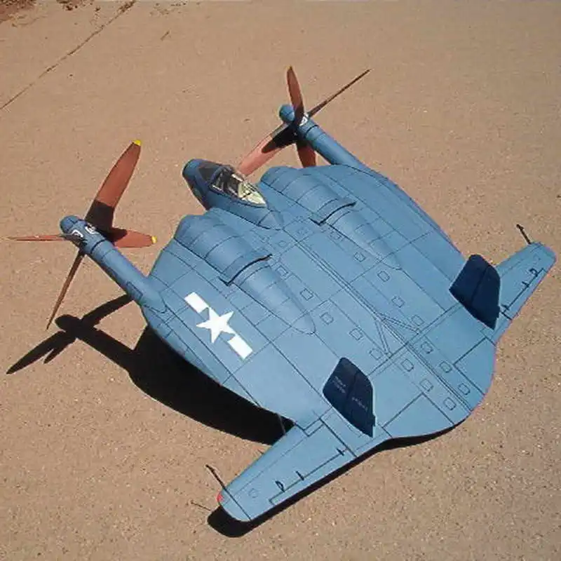 1:32 Масштаб XF5U-1 Летающий блинчик DIY Бумажная модель истребитель 3D DIY бумажная игрушка для рукоделия
