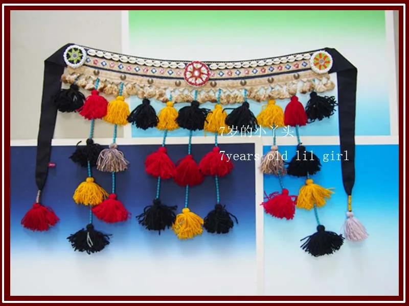 

ATS Tribal belly dance Tassel Belt strip Tribal fusion Belt BG21