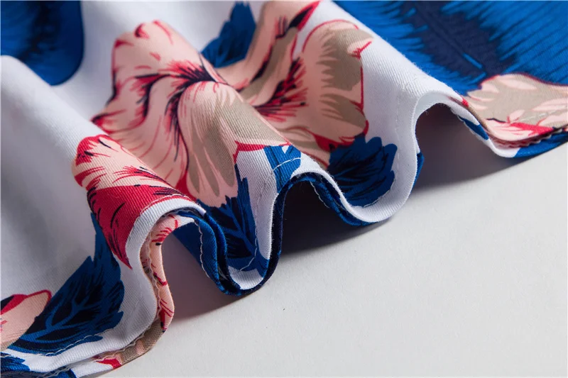 Kostlish 2017 New Summer Dress Women Floral Print Audrey Hepburn 50s 60s A-Line Vintage Dress Sleeveless Party Dresses Plus Size (41)