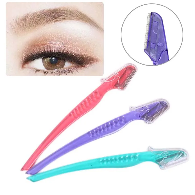 Hot 3Pcs Eyebrow Razor Facial Hair Remover Eyebrow Trimmer Sharp Mini