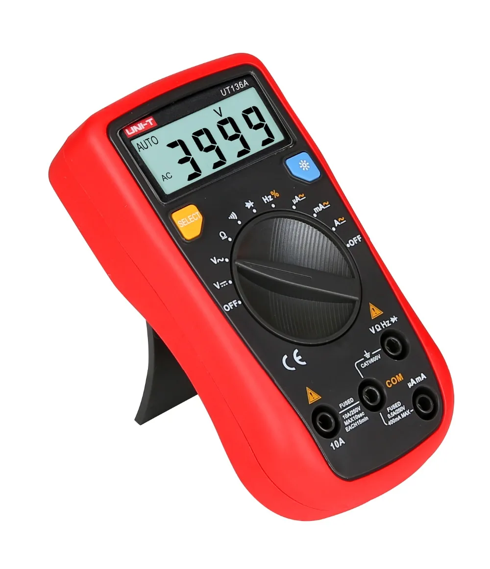UNI-T UT136A/UT136B/UT136C/UT136D Цифровой мультиметр Авто Диапазон AC/DC Напряжение Ток Сопротивление Емкость Частота тестер