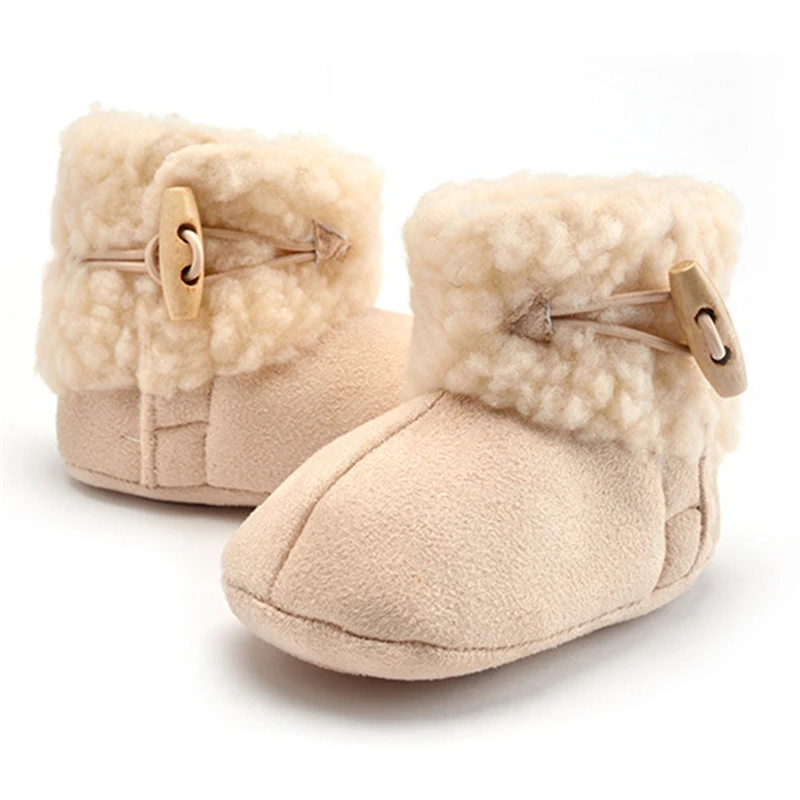Новая зимняя детская обувь из натуральной кожи, ботинки для младенцев, теплая обувь, меховые шерстяные ботиночки для девочек, детские ботиночки из овчины для мальчиков