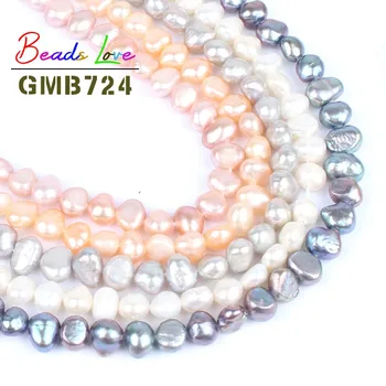 

6-7mm Natural Irregular White Freshwater Pearl Beads for Jewelry Making Loose Spacer Bead Diy Necklace Bracelet Jewellery 15''