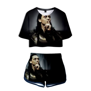 

LOKIX Two-piece Fashion Shorts Suit Women's Fashion Polyester Casual Cool 2 Piece Set Women