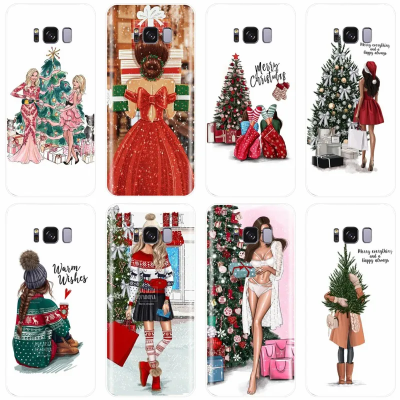 

Vogue Christmas girl Phone Case For Samsung Galaxy S6EDGE S7EDGE S6 S7 S8 S9 S10 PLUS NOTE8 9 S10LITE S10E Cover