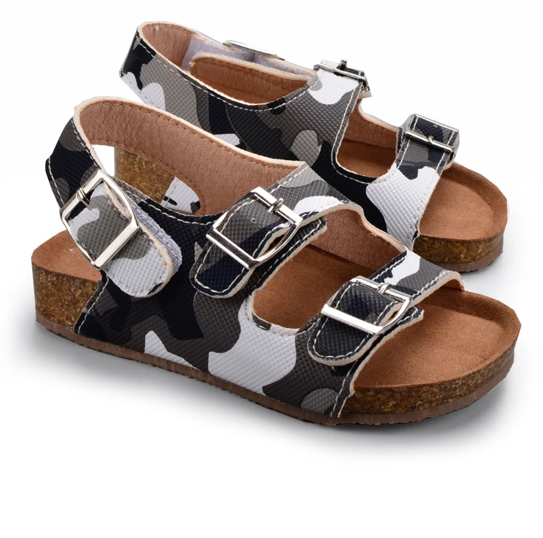 ULKNN Brand Kids Footwear Children School Shoes Boys Girls Sandals Leather Camouflage shoes Casual Apartments baby Sandals (10)
