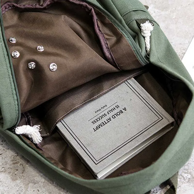 La nueva escuela Mochila niñas Mochila de mujer con bordado lona Mochila de moda mochilas para niñas de la escuela Mochila