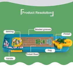 Оптовая продажа Прочный мультфильм лягушка Забавный Боулинг Настольный набор с настольная вечерние Вечеринка стрельба игра