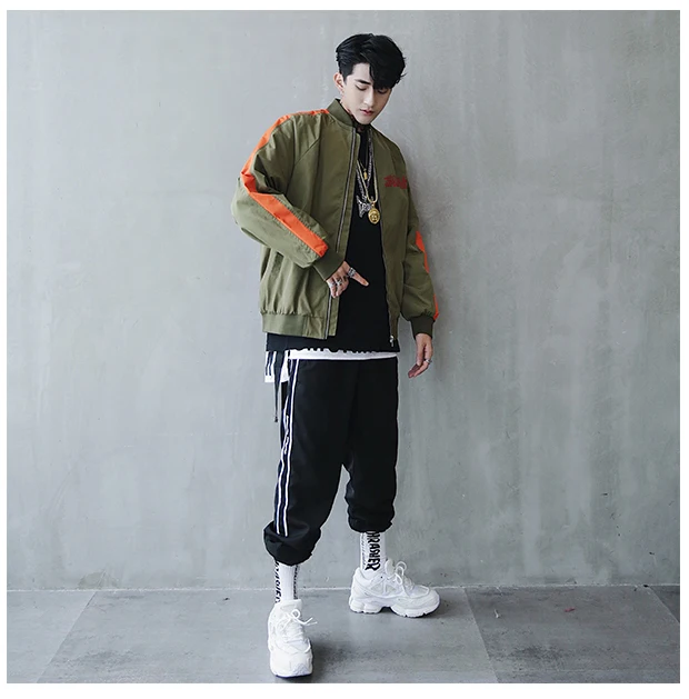 Bomber Jacket Men Pilot Printed Streetwear  (9)