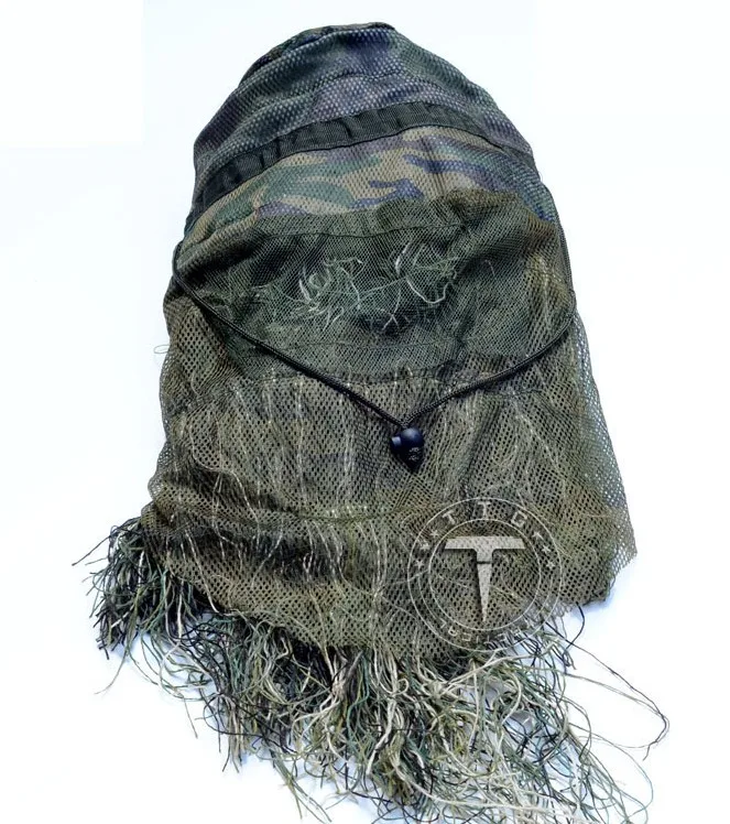 TTGTACTICAL Снайпер Тактический Ghillie капюшон камуфляж Ghillie костюм капюшон для охоты страйкбол Пейнтбол - Цвет: Woodland