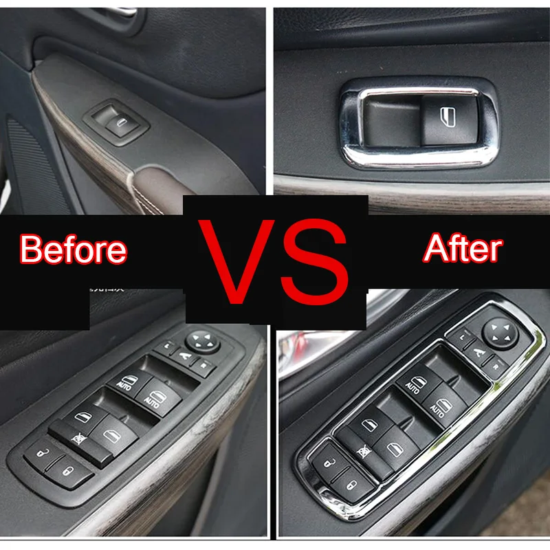 Для Jeep Cherokee KL 2014 2019 Dodge Дротика PF Chrysler 200 хромированная панель для внутреннего окна