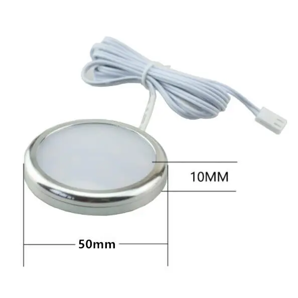 2W DC12V 2 W 2,5 W Круглый аллюминиевый светодиодный освещение для шкафа мебель свет для полки Кухня витрина под кабинет огни шайбу лампы - Цвет: 2W