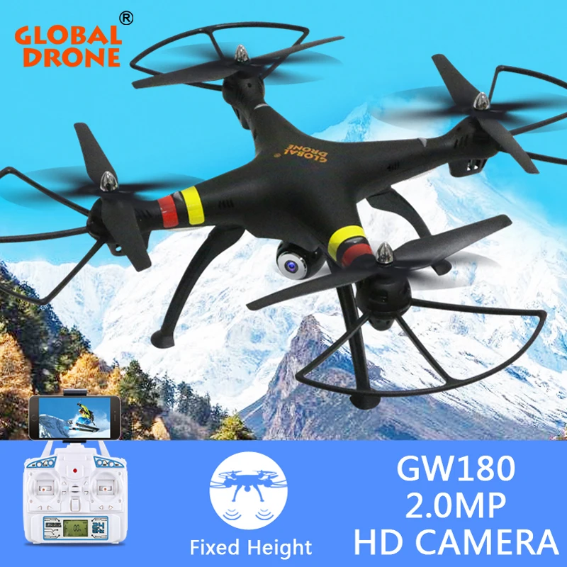 Global Drone GW180 RC Quadcopter Altitude Hold Drone can Carry 1080P 4K Camera RC Helicopter dron