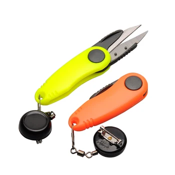 

4.7'' Foldable Fishing Scissors w/ Line Roller Two Color Available Portable Fishing Line Cutter Stainless Steel Hook Remover