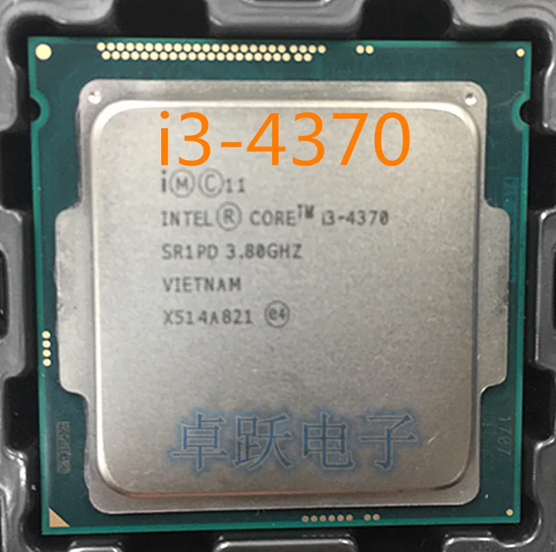 Оригинальный двухъядерный процессор Intel core i3-4370 SR1PD 3 80 ГГц 4M LGA1150 i3 4370 бесплатная