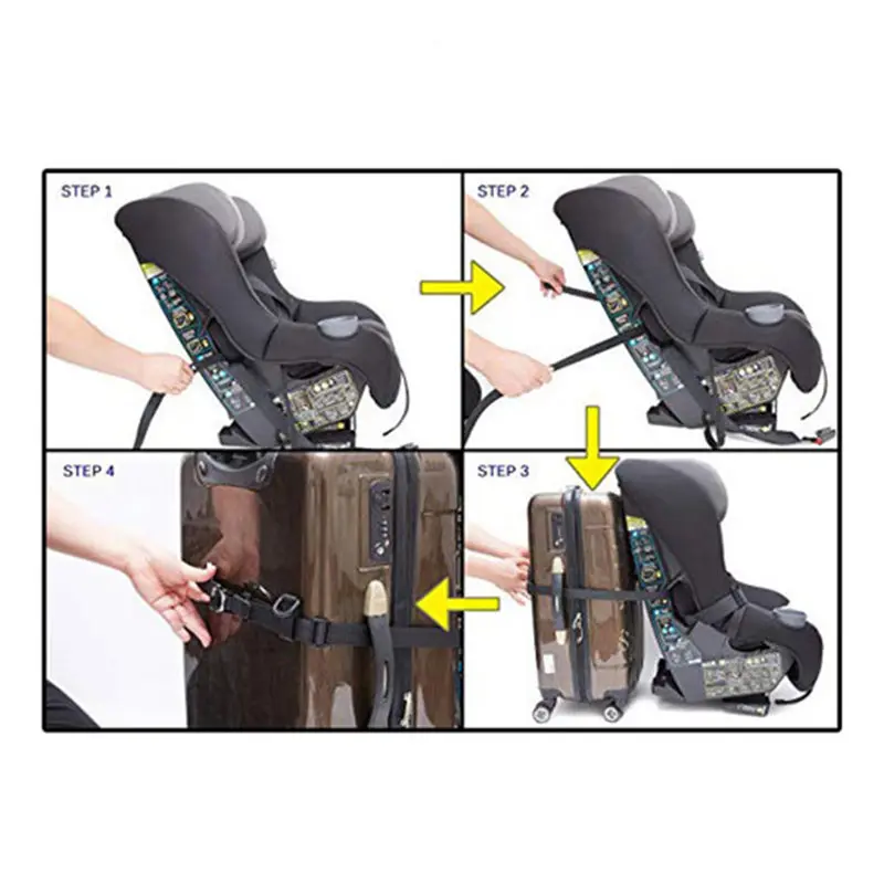 ALWAYSME Light& портативное автомобильное сиденье багажный ремень на чемодане в Carseat Carrier& коляска для аэропорта