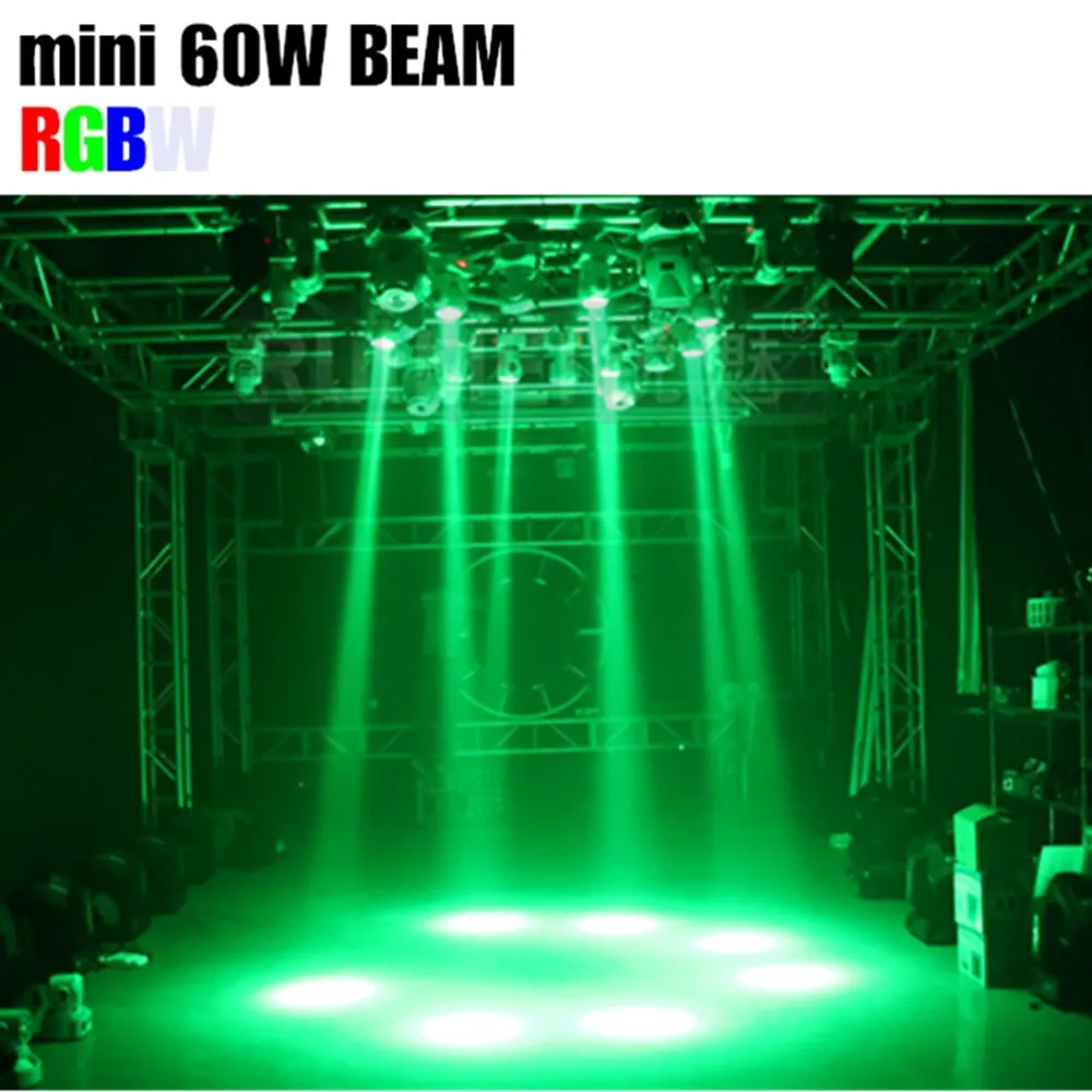 Moving head light mini led spot 60 Вт Луч rgbw 4in 1 бар ktv dj профессиональный | Лампы и освещение