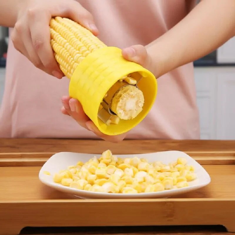 

Home Gadgets Corn Stripper Cob Cutter Remove Kitchen Accessories Cooking Tools