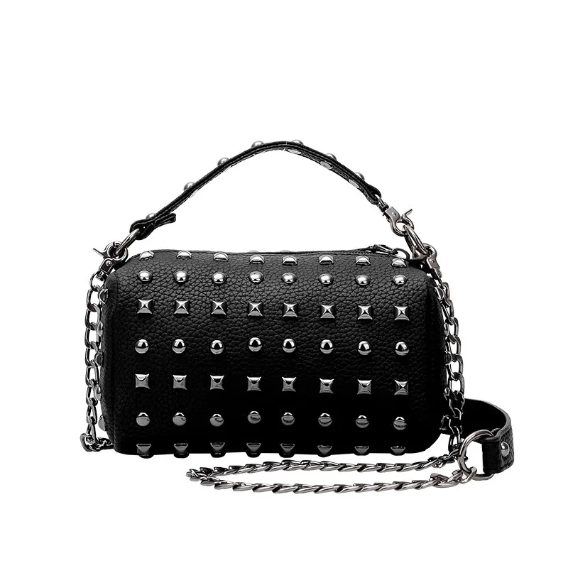 Rivet studded Edgy MINI Chain Bag 2016 Korean Style Small Hand Bag Fashion Pillow shaped Cheap