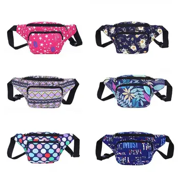 

Unisex Print Flower Casual Canvas Waist Bag Chest Pack Fanny Pack Bags For Men Women Belt Fanny Phone Messenger Shoulder Packs