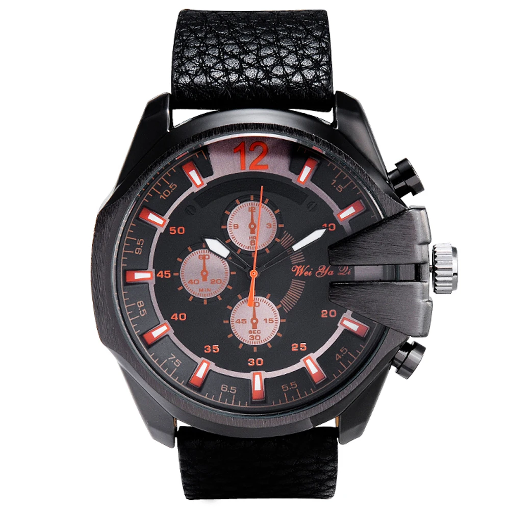 top luxury brand weiyaqi quartz watches for men dz style military watch free shipping (4)