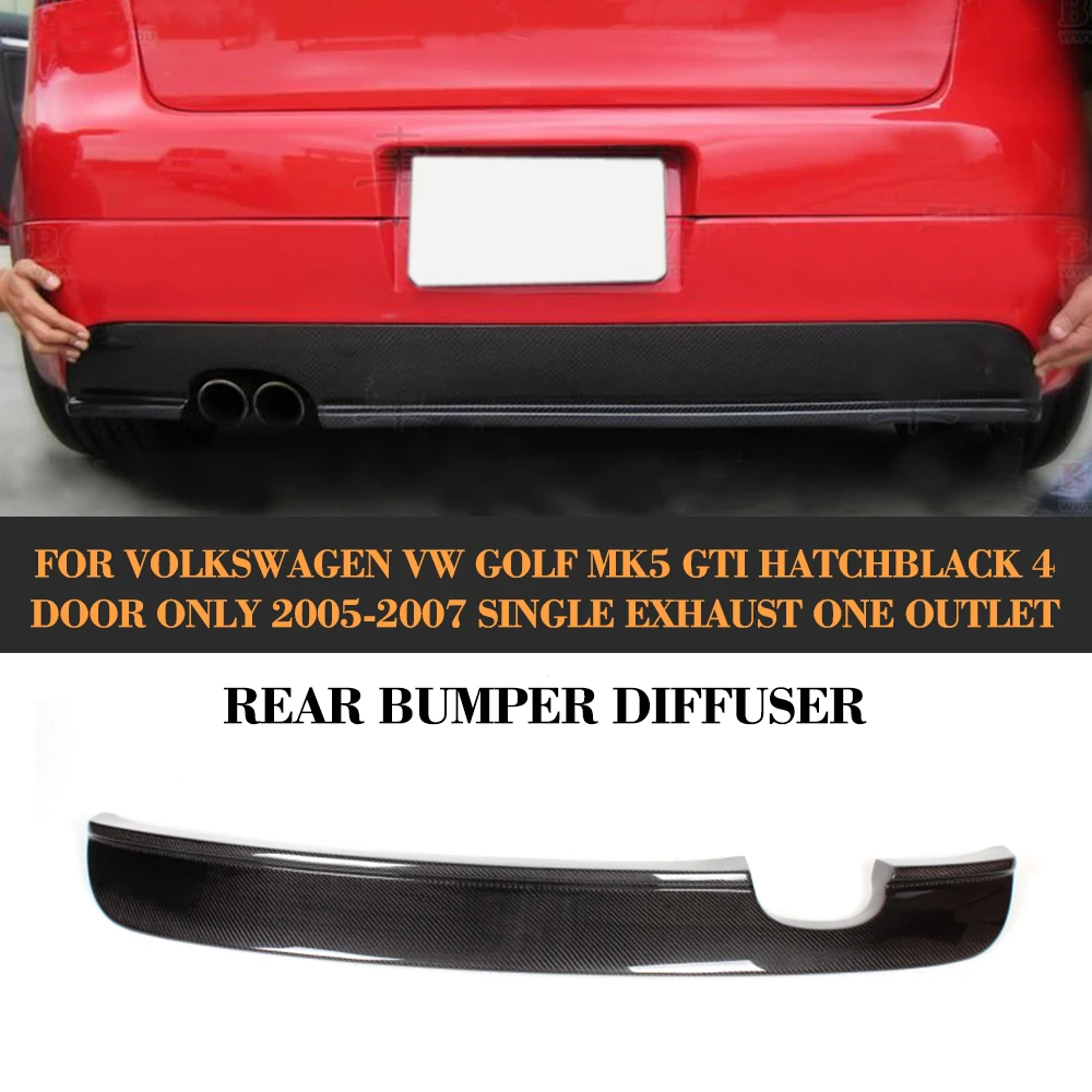 Carbon Fiber Car Rear Bumper Lip spoiler Diffuser For VW Volkswagen