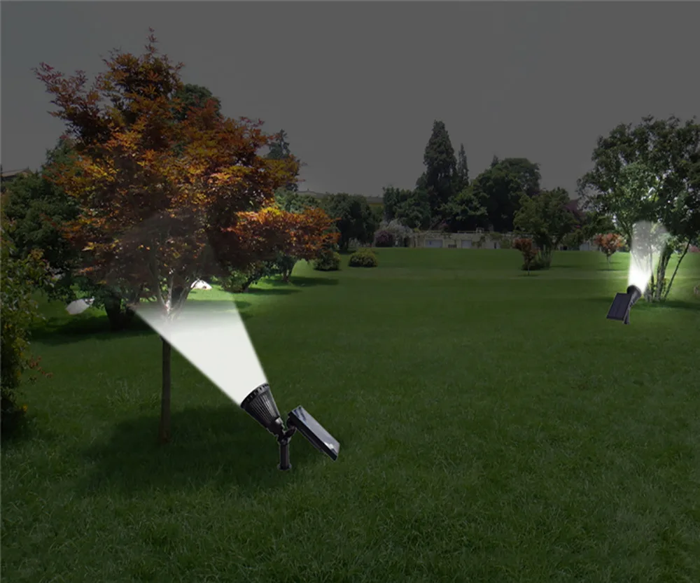 Livre para Paisagismo Montagem na Parede Conduziu a Lâmpada do Jardim Luz de Natal ao ar T-sun Pacote Solar Powered Jardim Spotlight Chão ou 2 16 solar power