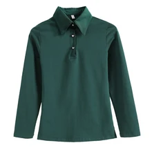 BGTEEVER зима осень повседневное поло для женщин с длинным рукавом Тонкий поло женские Топы рубашка Femme S-2XL