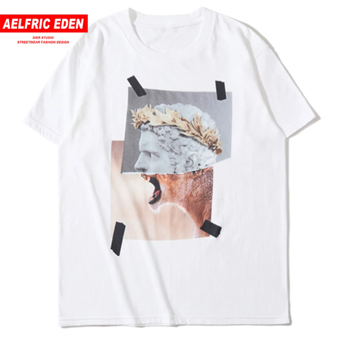 Aelfric Eden Harajuku забавные мужские футболки с леопардовым принтом 2019 летние хип-хоп
