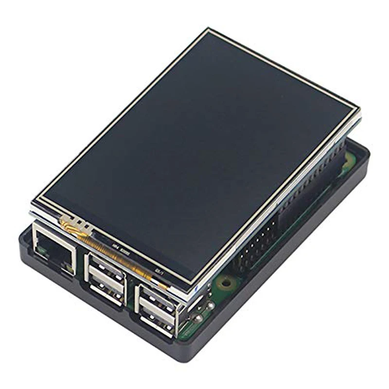 Raspberry Pi 3 с сенсорным экраном 5 дюйма + чехол из АБС пластика вентилятор радиатор