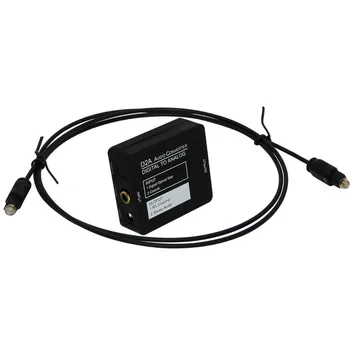 

Digital Optical Coaxial Toslink Signal to Analog Audio Converter Adapter RCA L/R Support Earphone With DC cable/optical cable