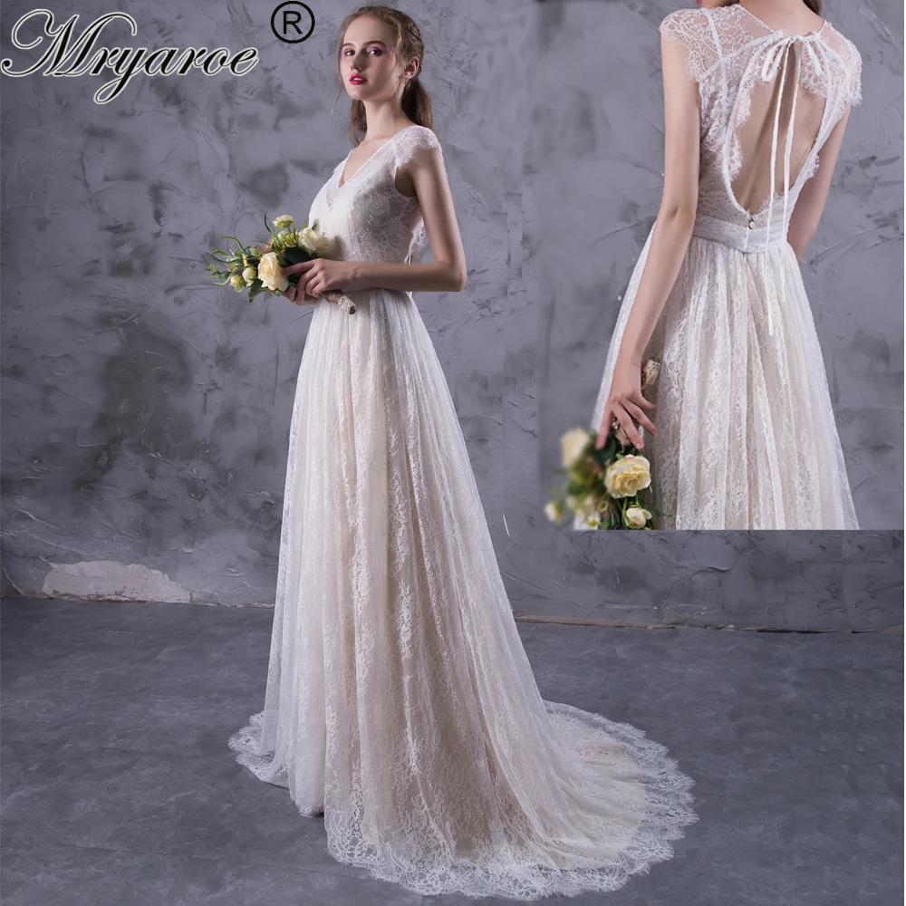 Mryarce, дизайн, vestido de noiva,, восхитительное, изысканное, кружевное, бохо, свадебные платья, открытая спина, свадебные платья, платье для свадьбы