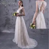 Mryarce 新デザイン vestido デ noiva 2017 アメージング絶妙なレース自由奔放に生きるウェディングドレスオープンバックブライダルドレスマリアージュドレス