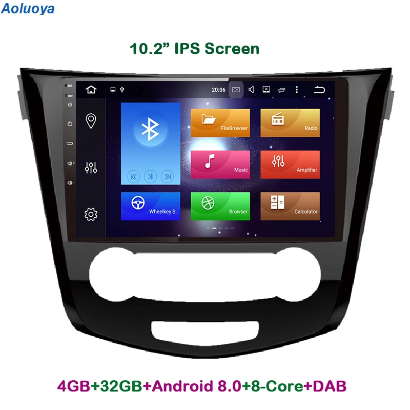 

Aoluoya IPS 4GB RAM 32G ROM Octa Core Android 8.0 CAR DVD Player For Nissan Qashqai X-trail 2014 2015 2016 Radio GPS Navigation