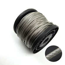 100 м 304 нержавеющая сталь 0,6/0,8/1/1,2/1,5/2 мм сталь с ПВХ покрытием гибкий трос мягкий кабель прозрачная бельевая линия