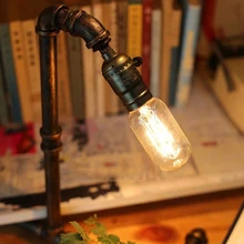 E27 индустриальная винтажная водяная трубка настольная лампа кофе магазин исследование Ресторан настольная лампа для чтения