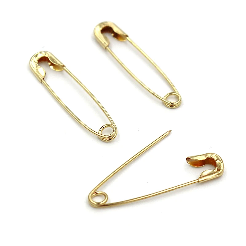 안전 핀 파인딩 실버 골드 블랙 구리 방지, 안전 핀, DIY 쥬얼리 파인딩, 200 개, 19mm x 5mm