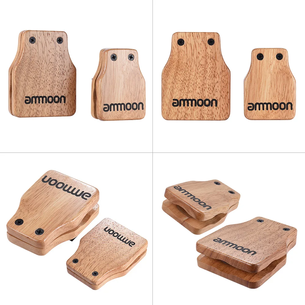 Musical Percussion Instruments 2pcs Cajon Box Drum Companion Castanets