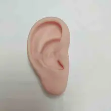 Модель уха силиконового уха Акупунктура модель для практики правой и левой Обучающие ресурсы modele oreille для медицинские товары