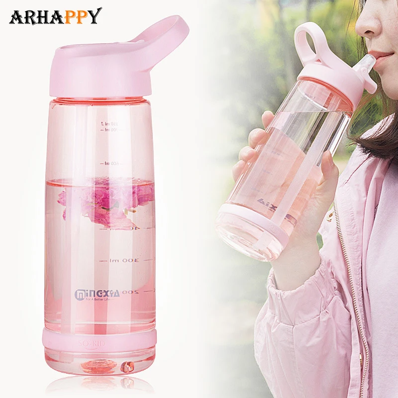 Брендовая BPA бутылка с соломинкой пластиковая Спортивная для питья воды фитнеса