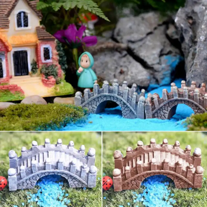 Home Garden Decoration Cute Small Arch Bridge Model Toys Dolls One Piece Micro Landscape Ornaments Bonsai Natural Resin Decor Figurines Miniatures Aliexpress