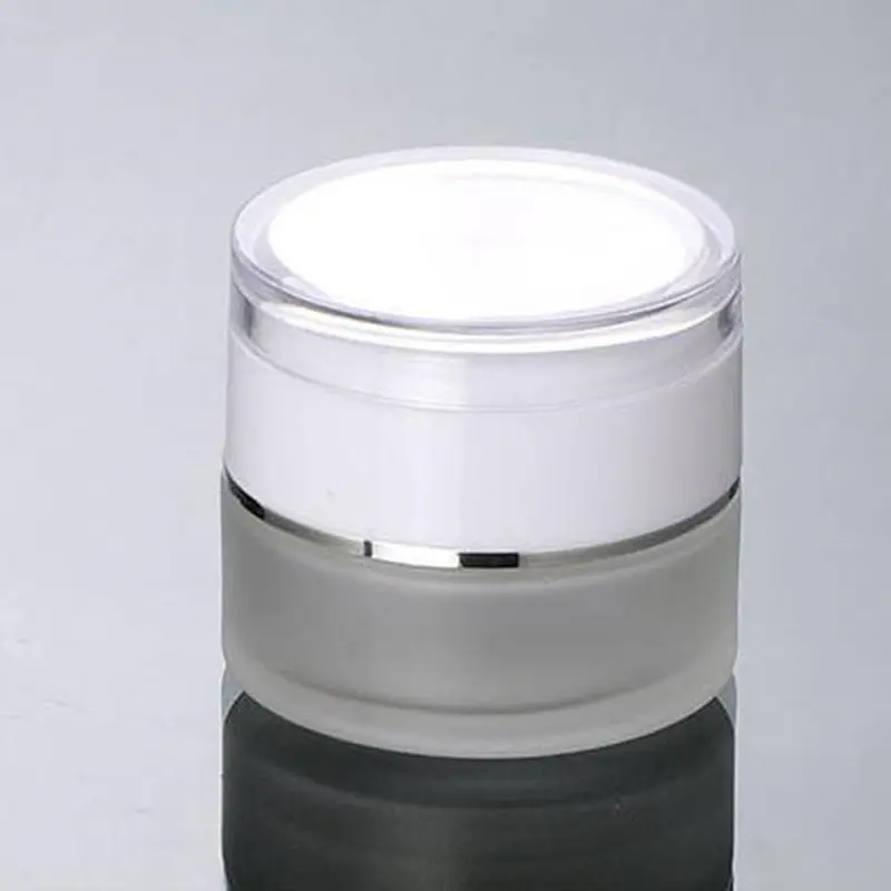 Download 20g 30g frosted glass cream jar cosmetic container cream jar Cosmetic Packaging glass bottle ...